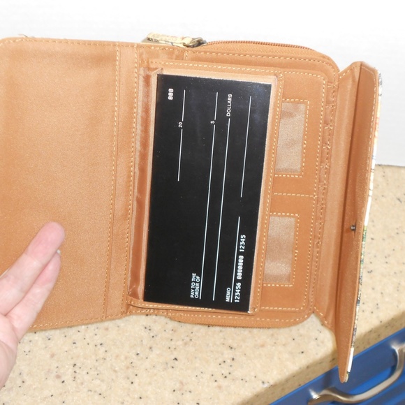 New tri-fold wallet clutch. postage theme design. - Picture 4 of 5